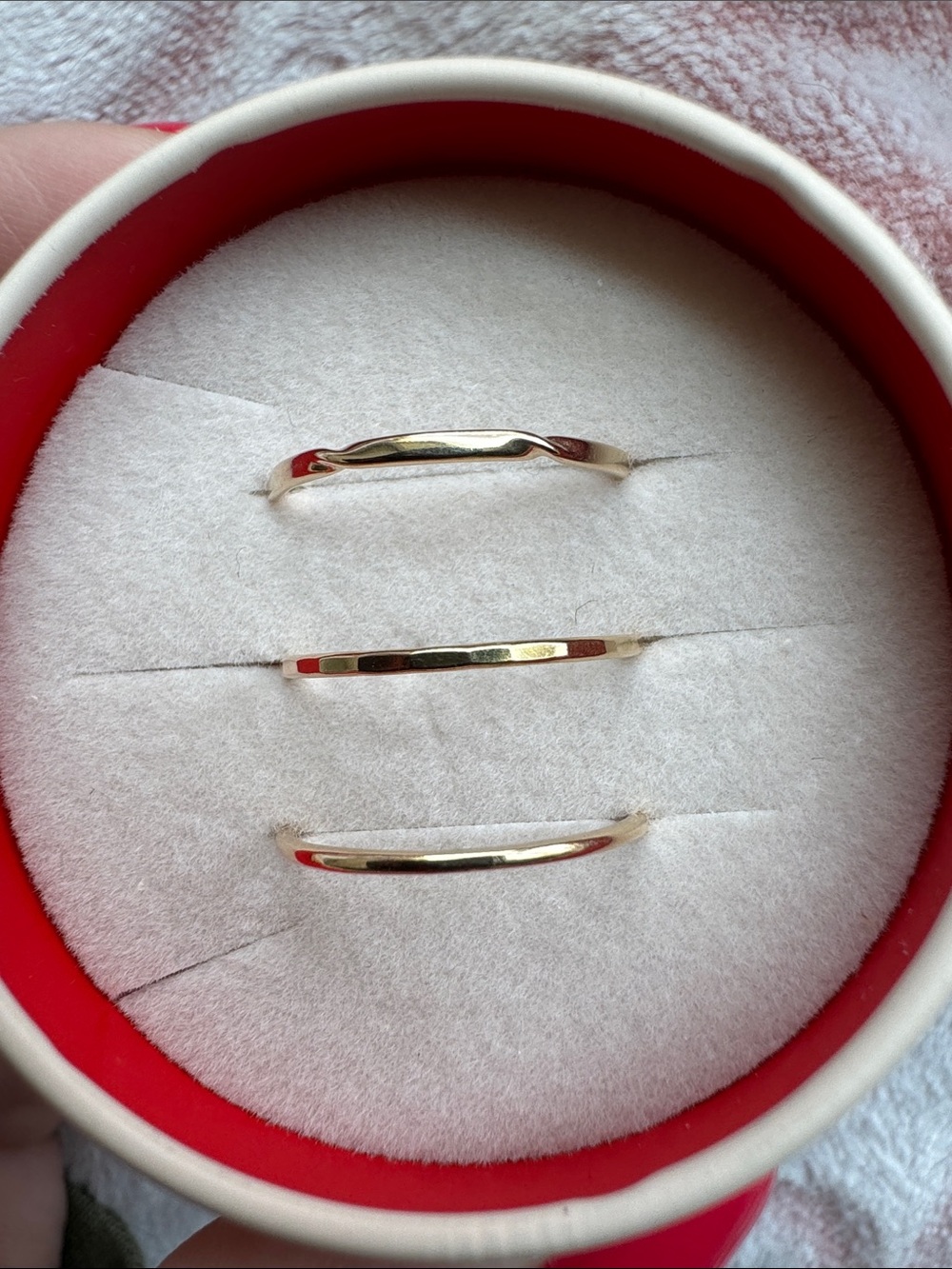 Catbird NYC stacking rings set 14k Sz6